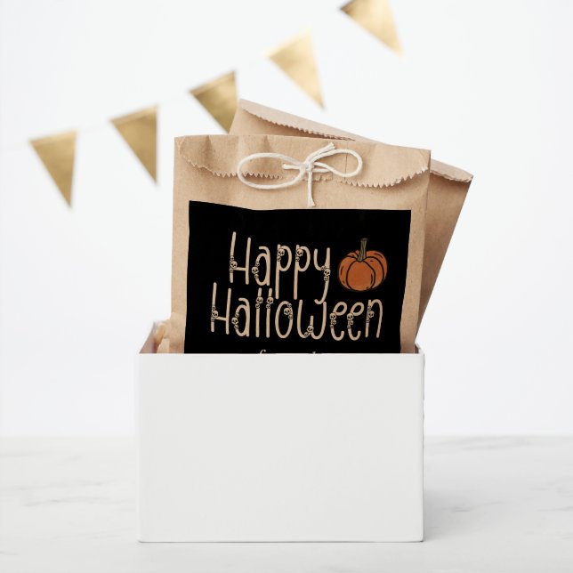 Sachets En Papier Halloween crâne festif personnalisé (Fête)