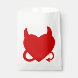 Sachets En Papier halloween diable satan coeur rouge