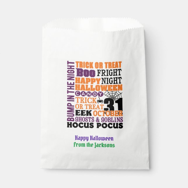 Sachets En Papier Halloween dit Goodie Sac (Devant)