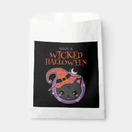 Sachets En Papier Halloween en chat à sorcière Kawaii