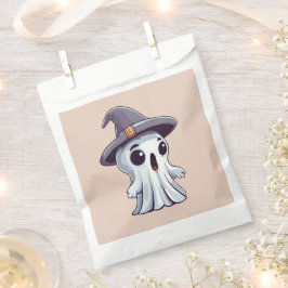 Sachets En Papier Halloween : Fantôme avec chapeau.