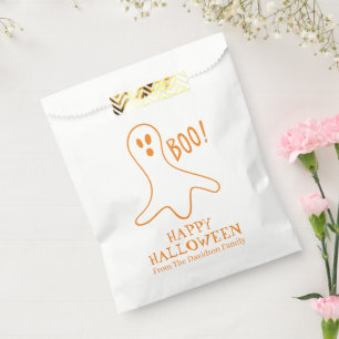 Sachets En Papier Halloween fantôme orange blanc personnalisé trai
