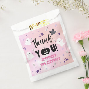 Sachets En Papier Halloween fête d'anniversaire rose fille mignonne 