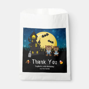 Sachets En Papier Halloween fête d'anniversaire Werewolf Blue