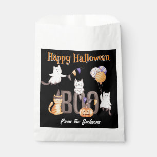 Sachets En Papier Halloween heureux et personnalisé KITTENS & BOO