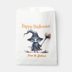 Sachets En Papier Halloween heureux et personnalisé SKELETON WITCH