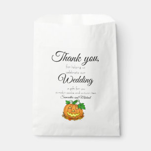 Sachets En Papier Halloween Mariage Personnalisé Noms & Texte Cookie
