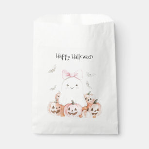 Sachets En Papier Halloween Mignon Fantôme Citrouilles Roses Oranges