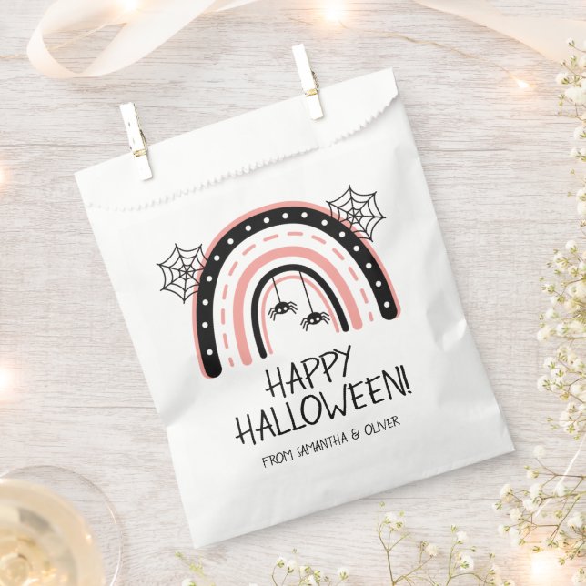 Sachets En Papier Halloween rose Boho arc-en-ciel (Coupé)