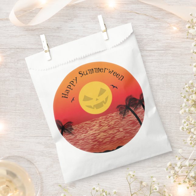 Sachets En Papier Halloween tropical (Coupé)