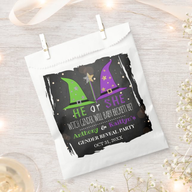 Sachets En Papier Halloween Witch Genre Revela Party (Coupé)