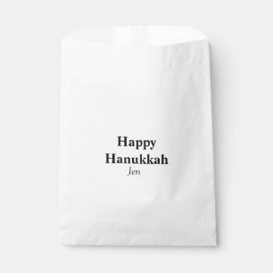 Sachets En Papier Hanoukka heureux votre nom image texte modifiable
