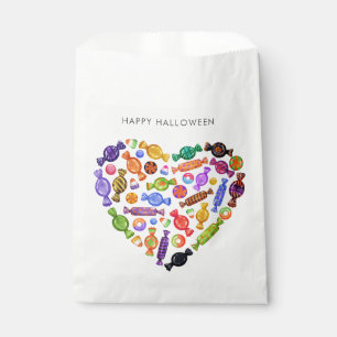Sachets En Papier Happy Halloween Éffrayant sucré Coeur bonbon