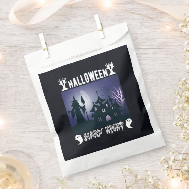 Sachets En Papier Hauné House Witch Ghost Happy Halloween (Coupé)