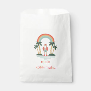 Sachets En Papier Hawaïen/arc-en-ciel/Palms Père Noël