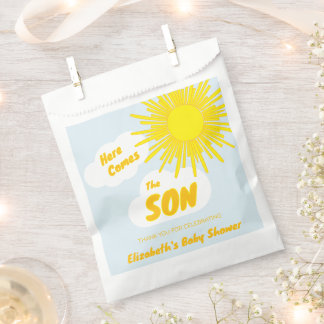 Sachets En Papier Here Comes The Son Boy Baby Shower