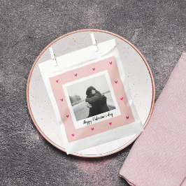 Sachets En Papier Heureuse Sainte-Valentin | Coeur rose et rouge | C