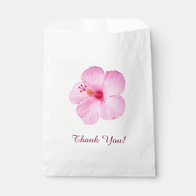 Sachets En Papier Hibiscus rose Fleur tropicale (Devant)