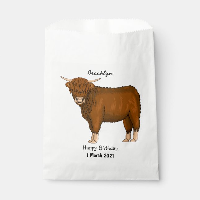 Sachets En Papier Highland cow (Devant)