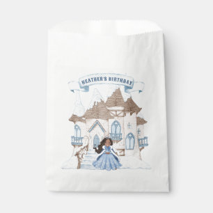 Sachets En Papier Hiver neigeux Afro-Américain Princesse Anniversair