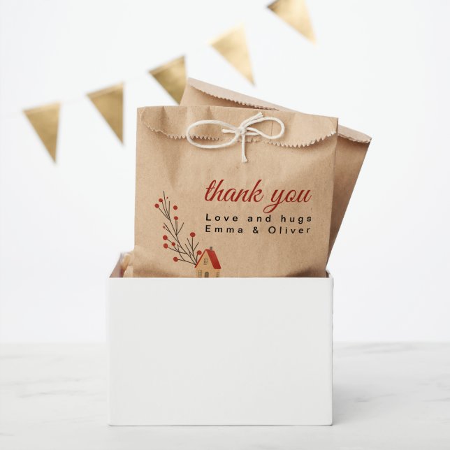 Sachets En Papier Holiday Berry Branch Christmas (Fête)
