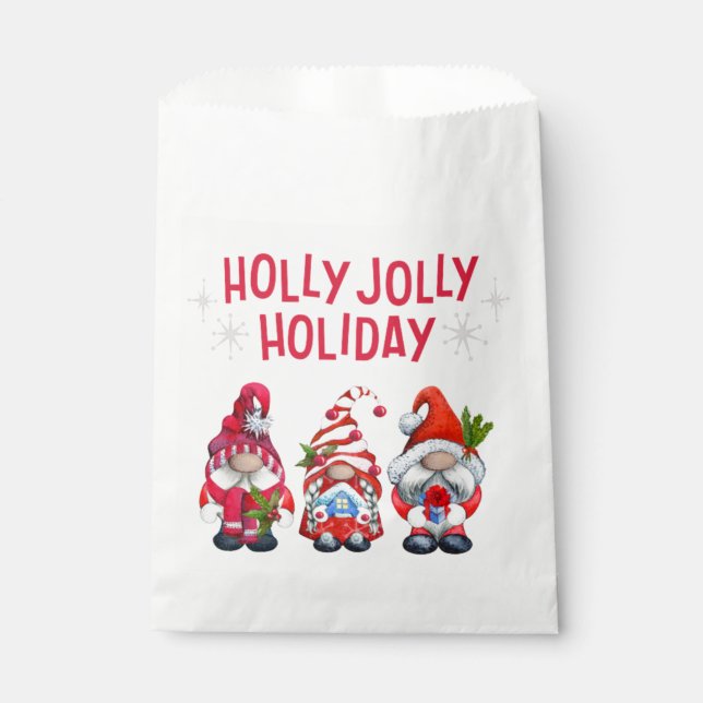 Sachets En Papier Holly Jolly Holiday Gnomes    (Devant)