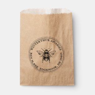 Sachets En Papier Honey Bee Apiary Produit Cadeau Boutique Sac Kraft