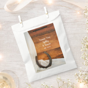 Sachets En Papier Horseshoe Satin Country Western Mariage Merci