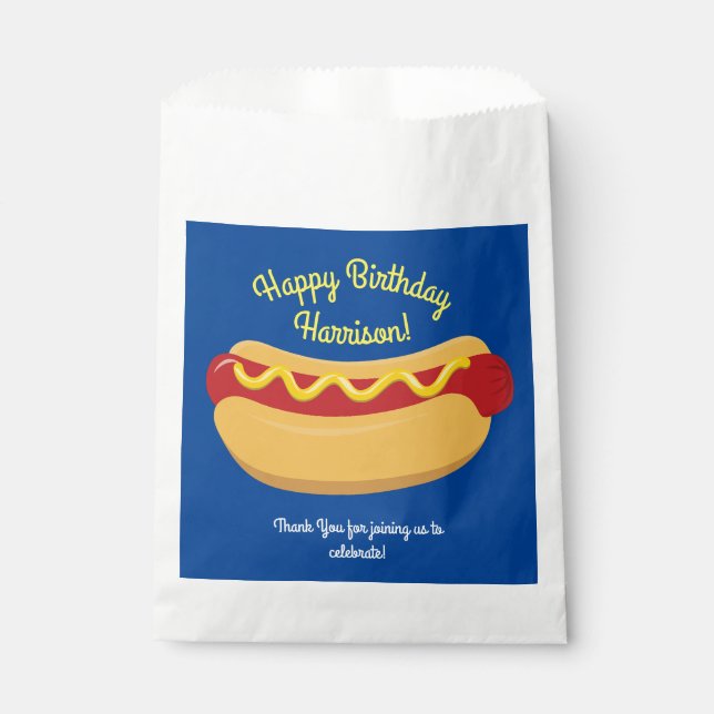 Sachets En Papier Hot Dog Anniversaire de enfant Party Cuire mignonn (Devant)