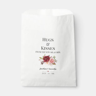 Sachets En Papier Hugs & Baisers du nouveau mariage floral Mme marsa