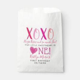 Sachets En Papier Hugs & Kisses (XOXO) Valentine's Day 1st Birthday