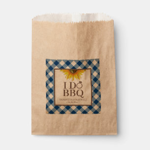 Sachets En Papier I Do BBQ En vichy et tournesol