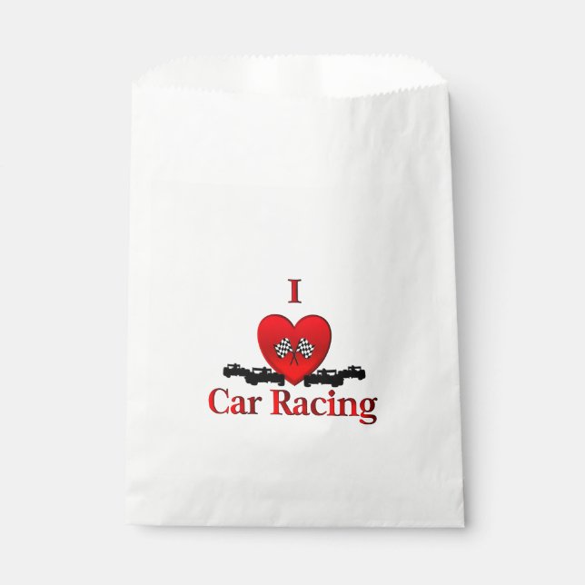 Sachets En Papier I Heart Car Racing (Devant)