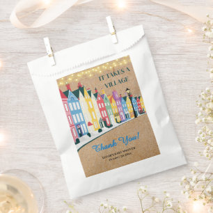 Sachets En Papier Il faut un Baby shower artisanal moderne de villag