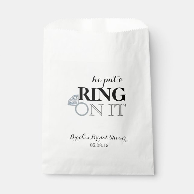 Sachets En Papier Il y a mis une bague (Devant)