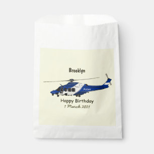 Sachets En Papier Illustration de bande dessinée d'hélicoptère de po