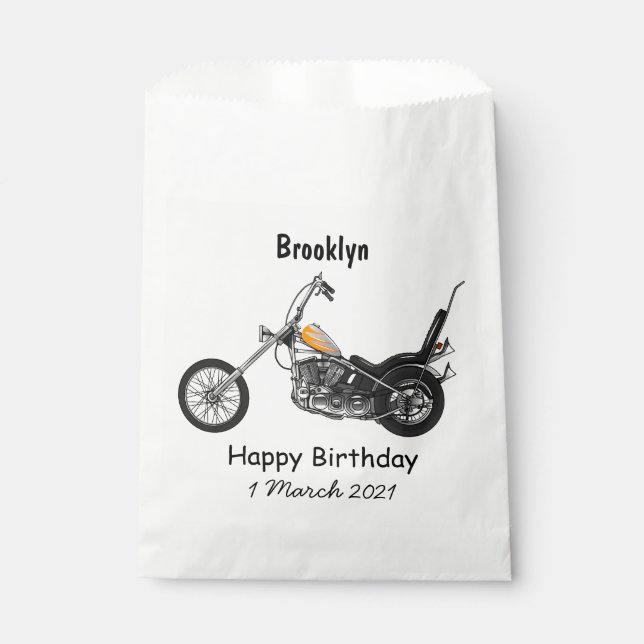 Sachets En Papier Illustration de Chopper Motorcycle 1950 (Devant)