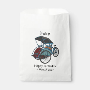 Sachets En Papier Illustration de cyclo-pousse