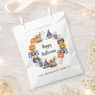 Sachets En Papier Illustration d'Halloween personnalisée