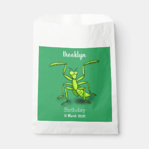 Sachets En Papier Illustration drôle de mante verte en prière