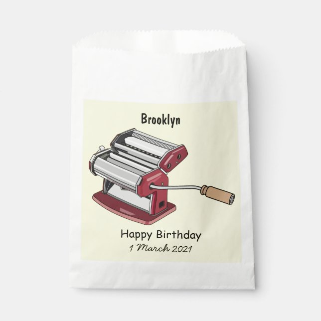 Sachets En Papier Illustration d'un fabricant de pâtes alimentaires (Devant)