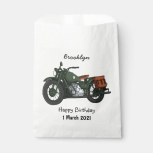 Sachets En Papier Illustration d'une moto de croiseur militaire