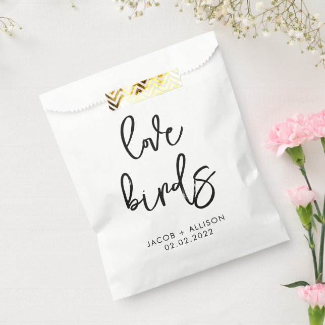 Sachets En Papier inséparables semences fleurs sauvages mariage conf (Scellé)