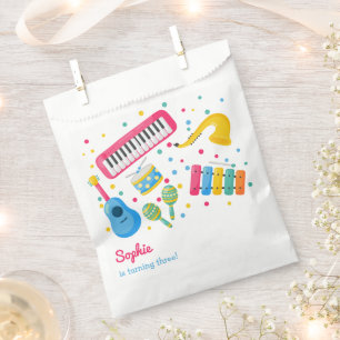 Sachets En Papier Instruments de musique anniversaire de enfant