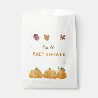 Sachets En Papier Invitation au Baby shower d'automne Citrouille