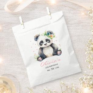 Sachets En Papier Invitation d'anniversaire Panda, Anniversaire de f
