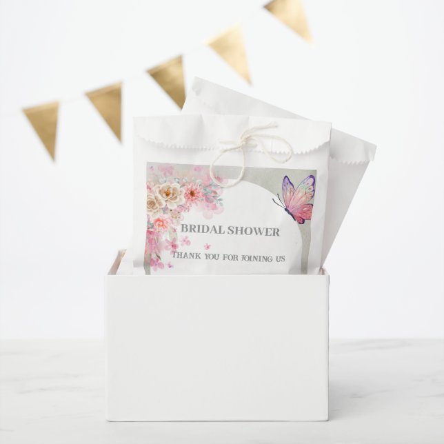 Sachets En Papier Invitations de douche nuptiale blanc & or aquarell (Fête)