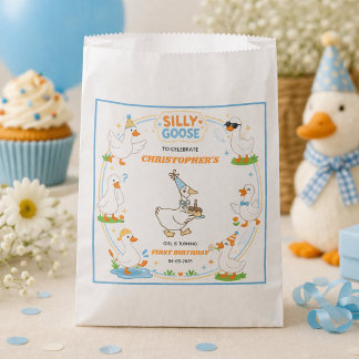 Sachets En Papier It’s ONE Silly Goose Retro 1st Birthday Fun Modern
