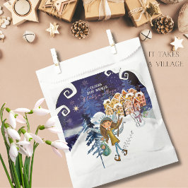 Sachets En Papier It Takes a Village Winter Fairy Girl Baby Shower 