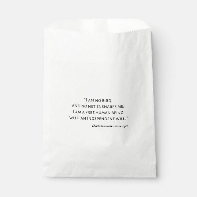Sachets En Papier Jane Eyre Citation II - Style classique (Devant)